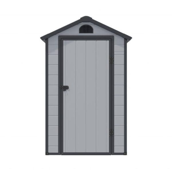Airevale 4x6 Apex Plastic Shed - Light Grey - Image 2
