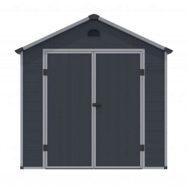 Airevale 8x6 Apex Plastic Shed - Dark Grey - Image 2