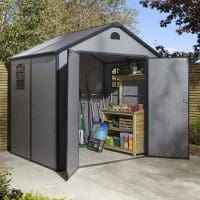Airevale 8x6 Apex Plastic Shed - Light Grey