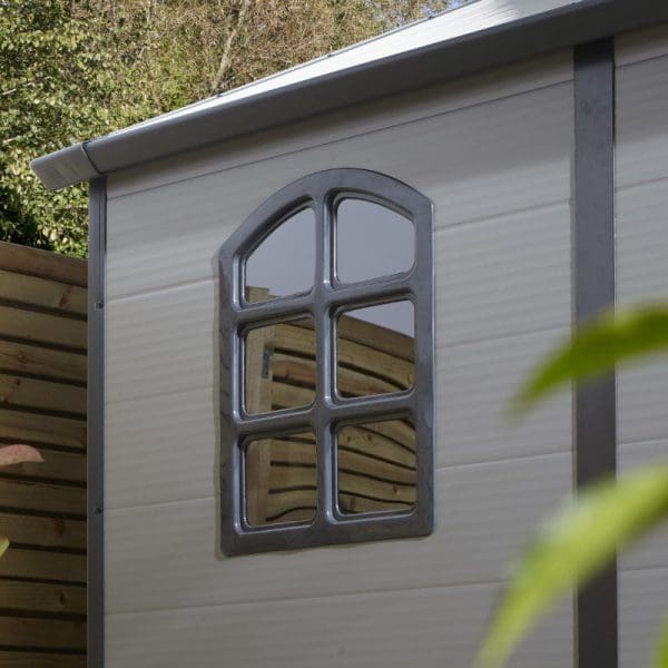 Airevale 8x6 Apex Plastic Shed - Light Grey - Image 5