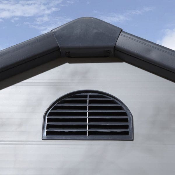 Airevale 8x6 Apex Plastic Shed - Light Grey - Image 4
