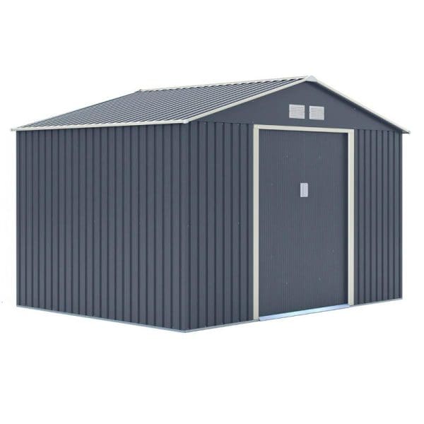 Trentvale 10x8 Metal Apex Shed - Dark Grey