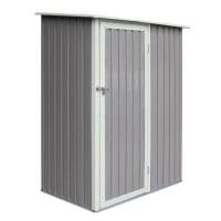Trentvale 5x3 Metal Pent Shed - Light Grey