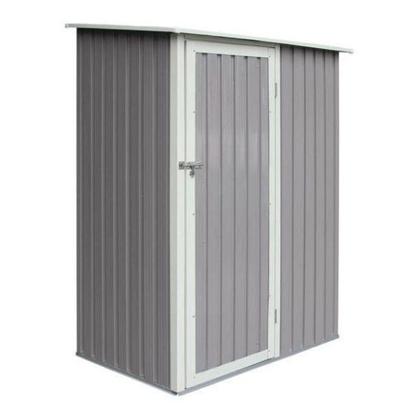 Trentvale 5x3 Metal Pent Shed - Light Grey