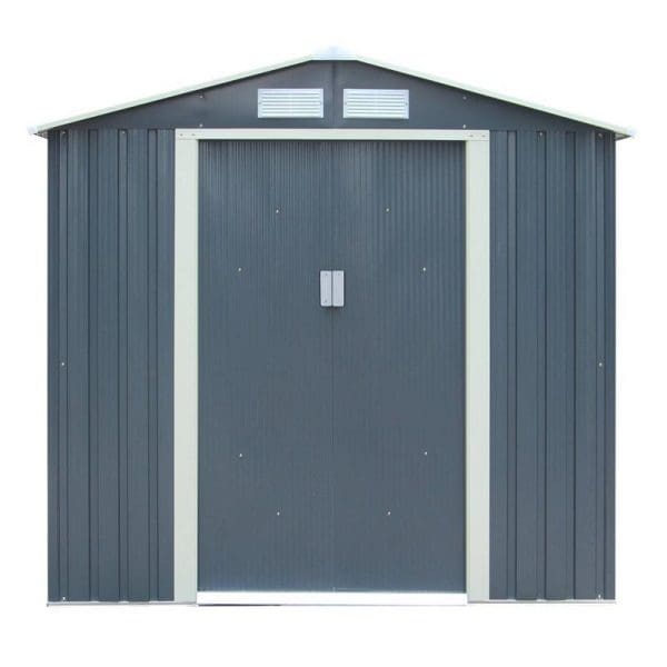 Trentvale 6x4 Metal Apex Shed - Dark Grey - Image 2