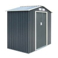 Trentvale 6x4 Metal Apex Shed - Dark Grey