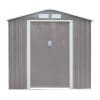 Trentvale 6x4 Metal Apex Shed - Light Grey - Image 2