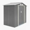 Trentvale 6x4 Metal Apex Shed - Light Grey