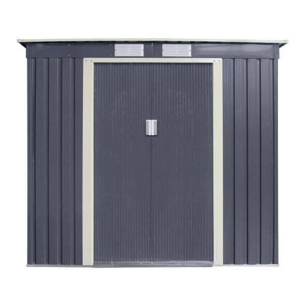 Trentvale 6x4 Metal Pent Shed - Dark Grey - Image 2