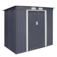 Trentvale 6x4 Metal Pent Shed - Dark Grey