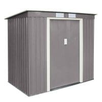 Trentvale 6x4 Metal Pent Shed - Light Grey
