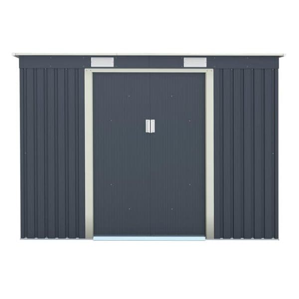 Trentvale 8x4 Metal Pent Shed - Dark Grey - Image 2
