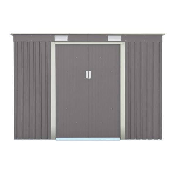 Trentvale 8x4 Metal Pent Shed - Light Grey - Image 2