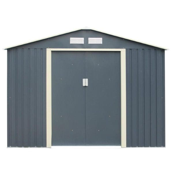 Trentvale 8x6 Metal Apex Shed - Dark Grey - Image 2