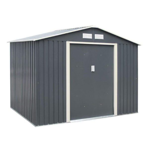 Trentvale 8x6 Metal Apex Shed - Dark Grey