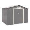 Trentvale 8x6 Metal Apex Shed - Light Grey