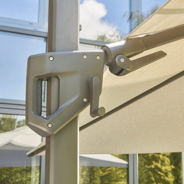Royce Ambassador LED Nova Sun Parasol Taupe With Cover - Image 3