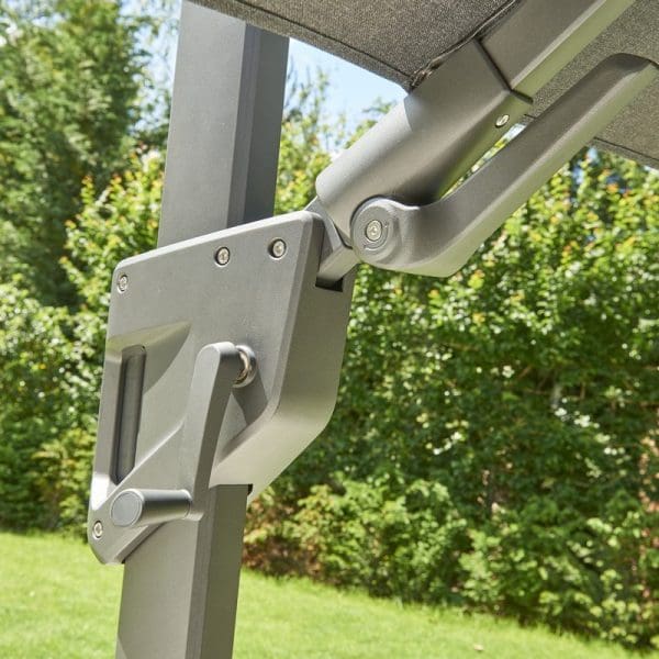 Royce Ambassador LED Nova Sun Parasol Taupe With Cover - Image 4