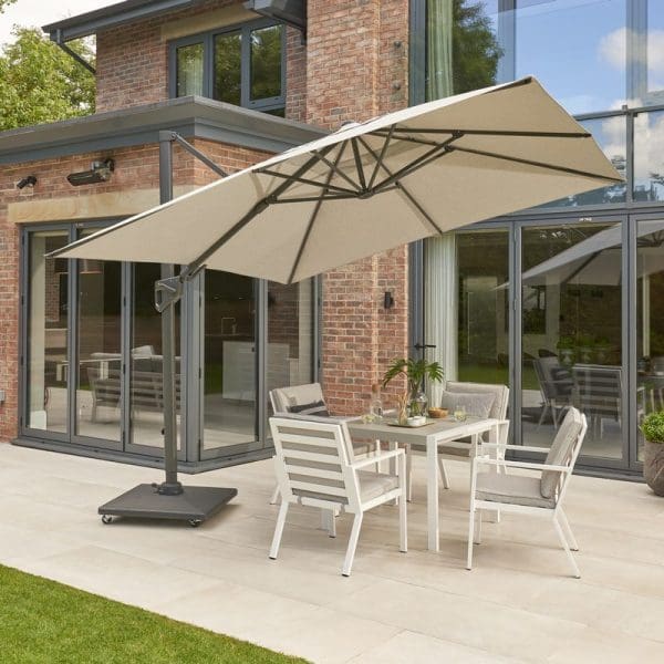 Royce Ambassador LED Nova Sun Parasol Taupe With Cover