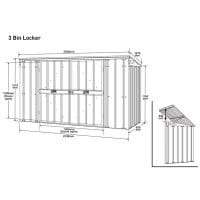 Wheelie Bin Storage - 8x3 Metal Lotus