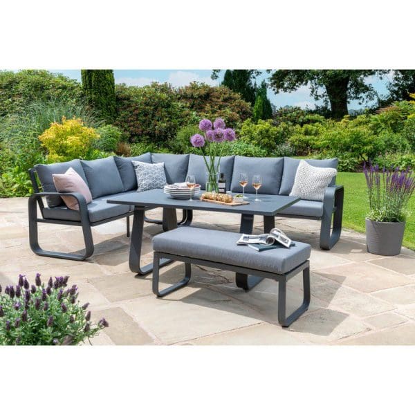 Babingley Corner Sofa Set with High Dining Table