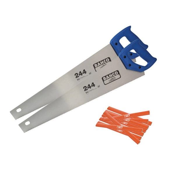 2 x 244 Hardpoint Handsaw 550mm (22in) and Pack of 10 Pencils