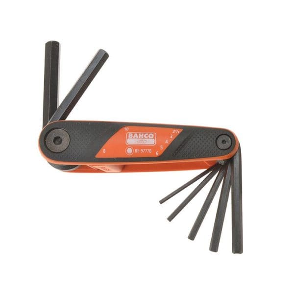 Hexagon Key Folding Set, 7 Piece 2.5mm-10mm