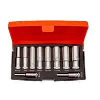S0810L 1/4in Drive Deep Socket Set of 10 Metric