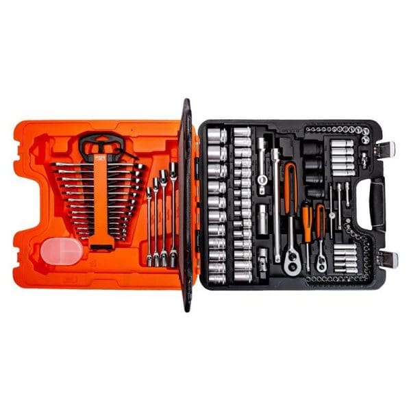 S108 Socket and Combination Spanner Set of 108 Metric 1/4in and 1/2in Drive