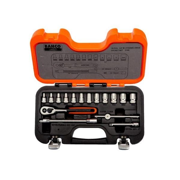 S160 Socket Set of 16 Metric 1/4in Drive
