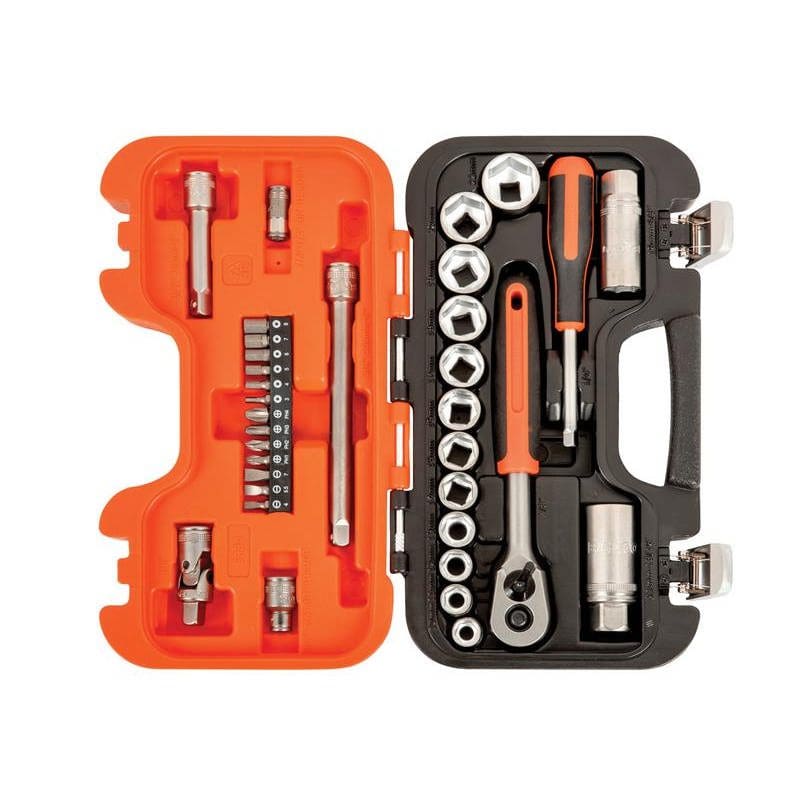 Bahco S330 Socket Set of 34 Metric 1/4in & 3/8in Drive Mechanics Tools BAHS330 