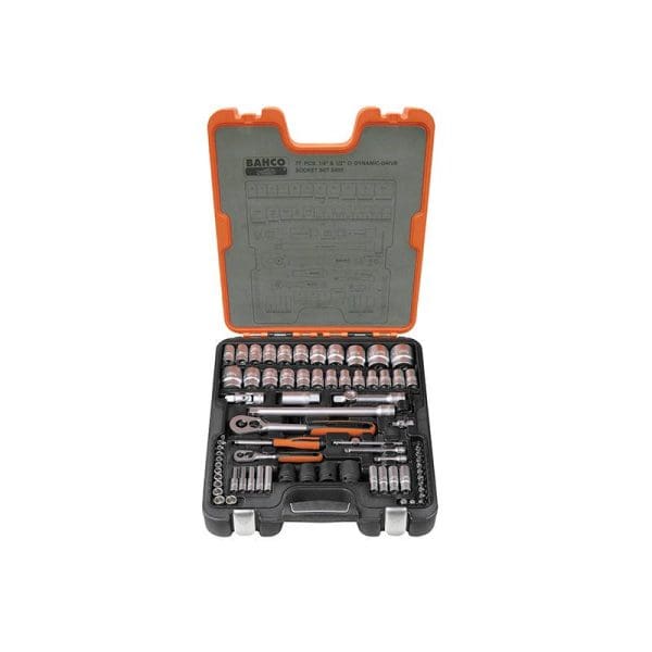 S800 Socket Set of 77 Metric and AF 1/4 and 1/2in Drive