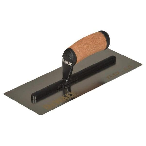 0.5mm FLEX Stainless Steel Flat Trowel, Leather Handle 12in
