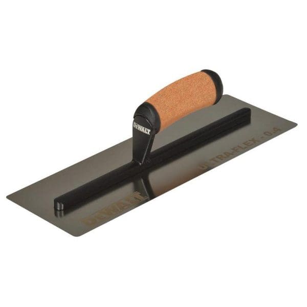 0.4mm FLEX Stainless Steel Flat Trowel, Leather Handle 14in