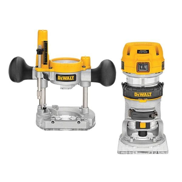 D26204K 1/4in Premium Plunge and Fixed Base Combi Router 900W 240V