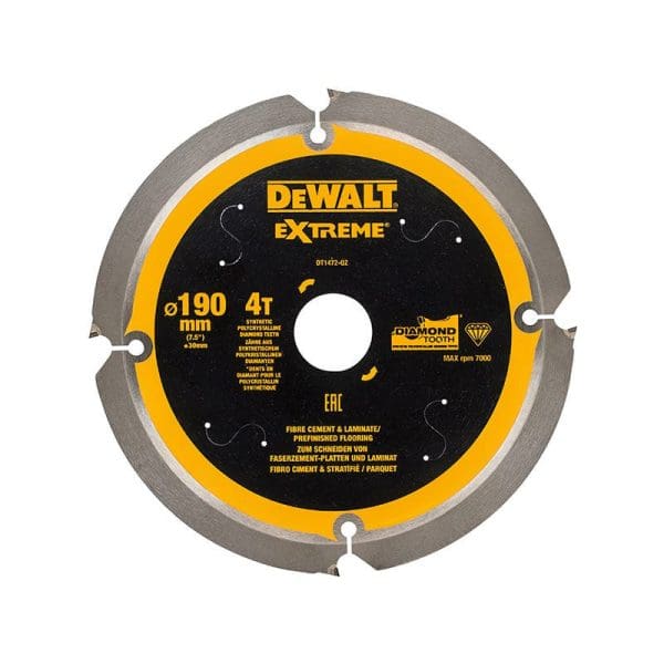 Extreme PCD Fibre Cement Saw Blade 190 x 30mm x 4T