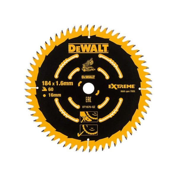 Cordless Mitre Saw Blade For DCS365 184 x 16mm x 60T
