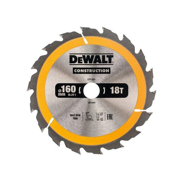 Portable Construction Circular Saw Blade 160 x 20mm x 18T