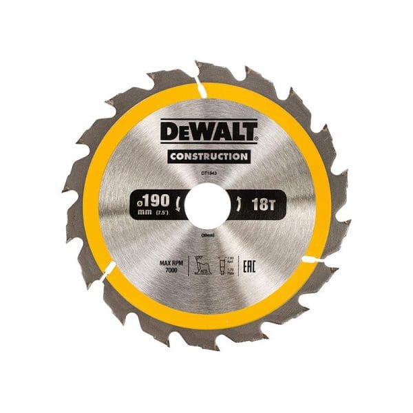 Portable Construction Circular Saw Blade 190 x 30mm x 18T