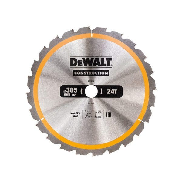 Stationary Construction Circular Saw Blade 305 x 30mm x 24T ATB/Neg