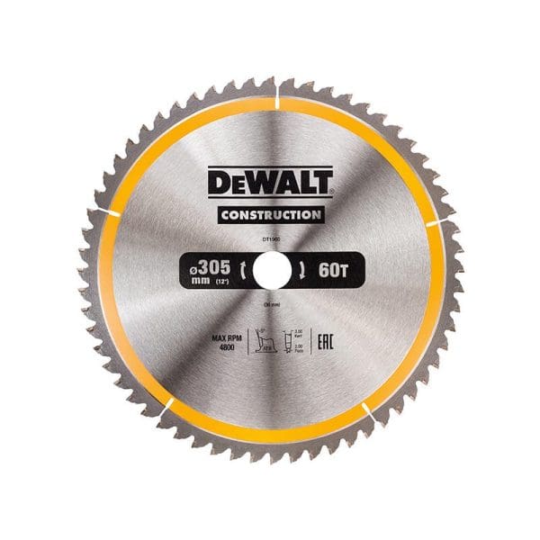 Stationary Construction Circular Saw Blade 305 x 30mm x 60T ATB/Neg