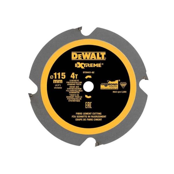DT20421 PCD Circular Saw Blade 115 x 9.5mm x 4T
