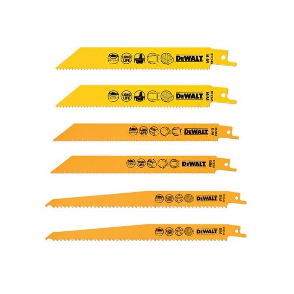 DT2444 Reciprocating Saw Blade Set, 6 Piece