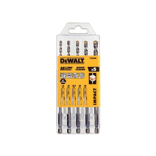 DT60099 Extreme Impact Masonry Drill Bit Set 5 Piece