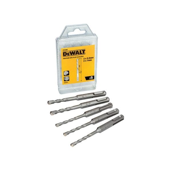 DT9398 SDS Plus Drill Bit Set, 5 Piece