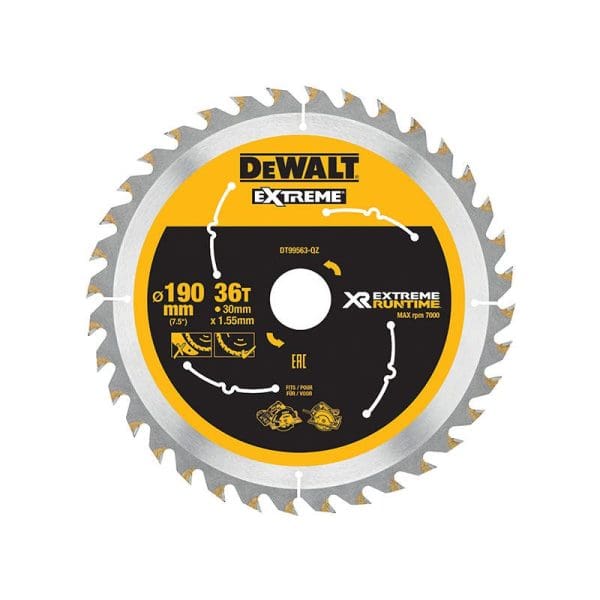 XR FlexVolt Circular Saw Blade 190 x 30mm x 36T
