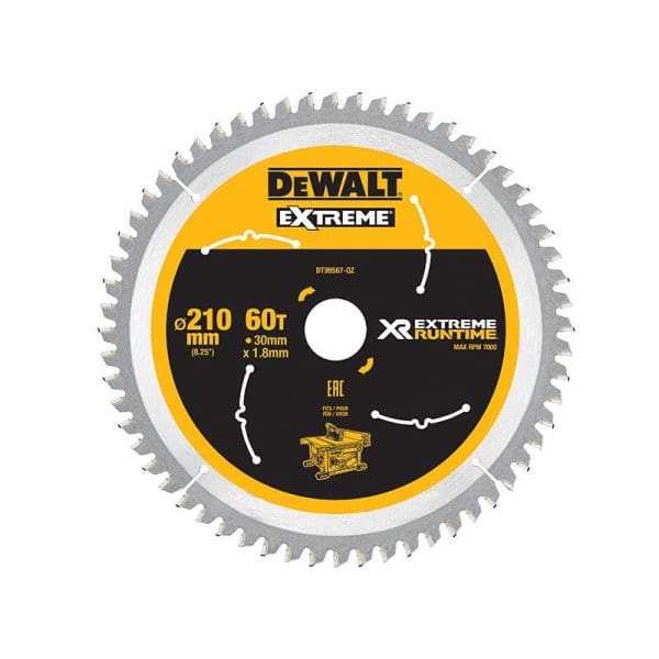XR FlexVolt Table Saw Blade 210 x 30mm x 60T
