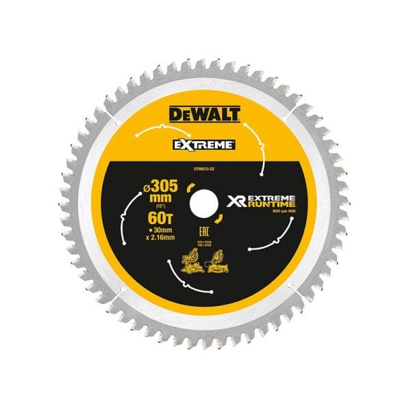 XR FlexVolt Mitre Saw Blade 305 x 30mm x 60T