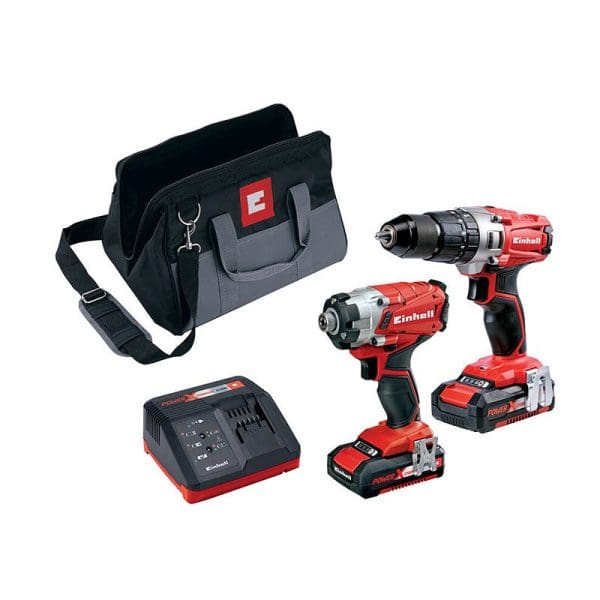 Power X-Change Combi and Impact Driver Twin Pack 18V 2 x 2.0Ah Li-ion