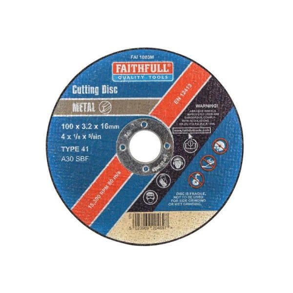 Metal Cut Off Disc 100 x 3.2 x 16mm